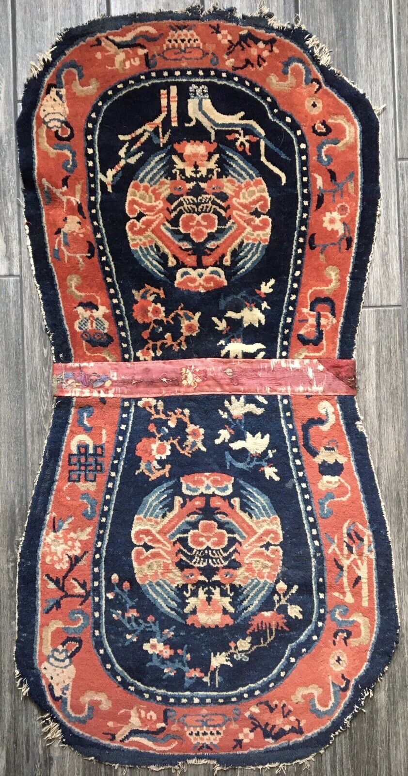 Early 1800s Tibetan Saddle Horse Cover Rug