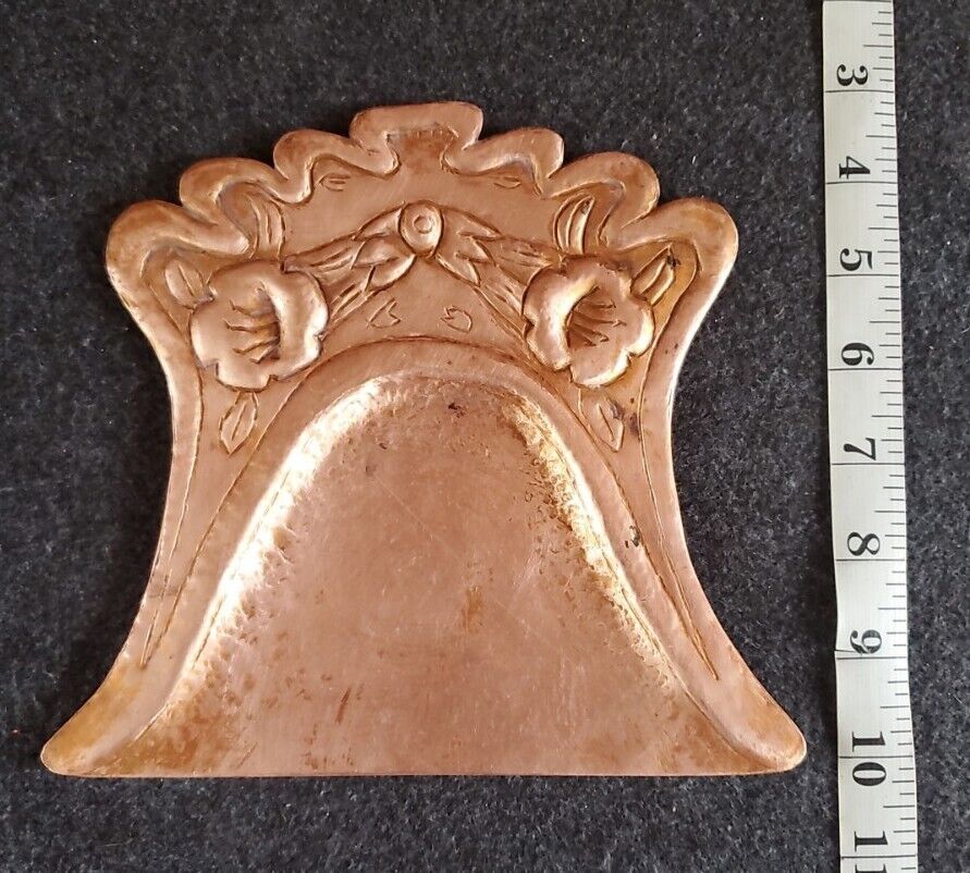 Art Nouveau Hammered Copper Crumb Tray