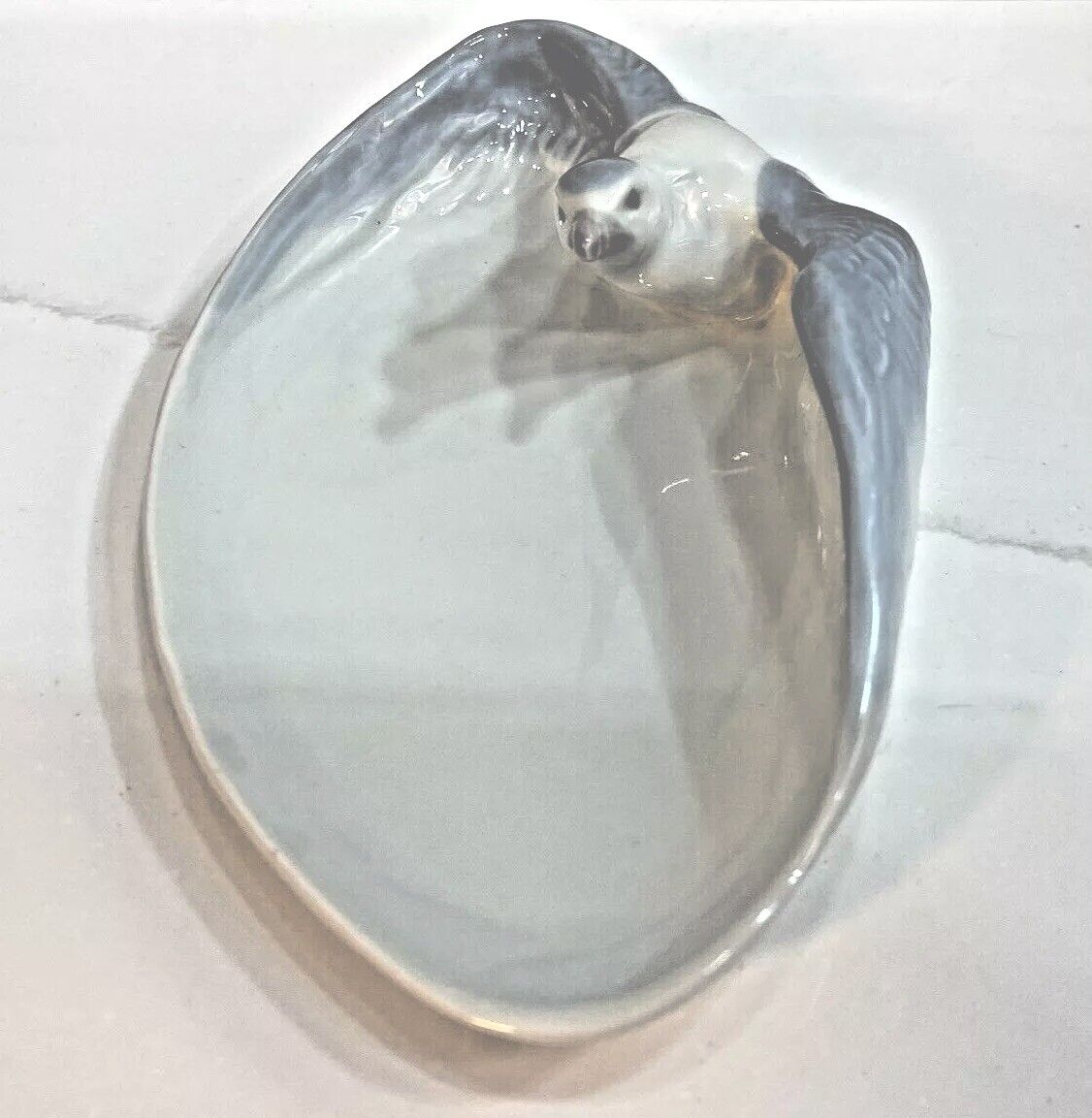 Vintage G. Heubach Seagull Porcelain Tray, 1900s