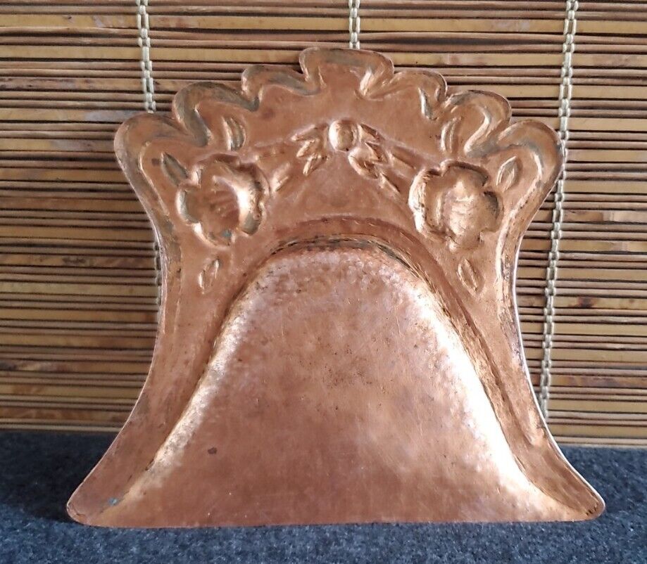 Art Nouveau Hammered Copper Crumb Tray