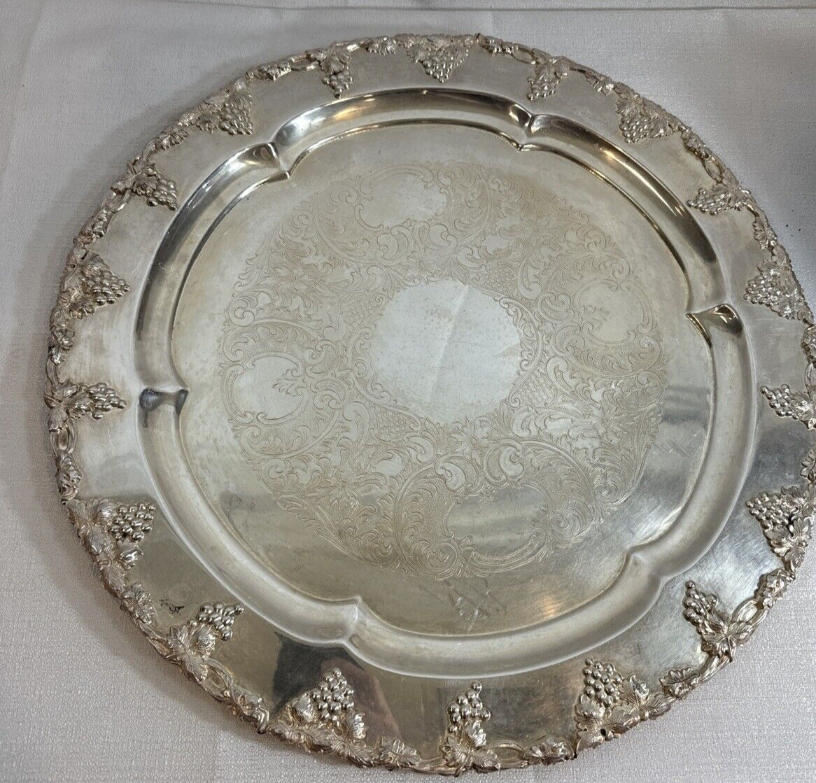 Vintage 16.5" Burche Silver Co. Serving Tray