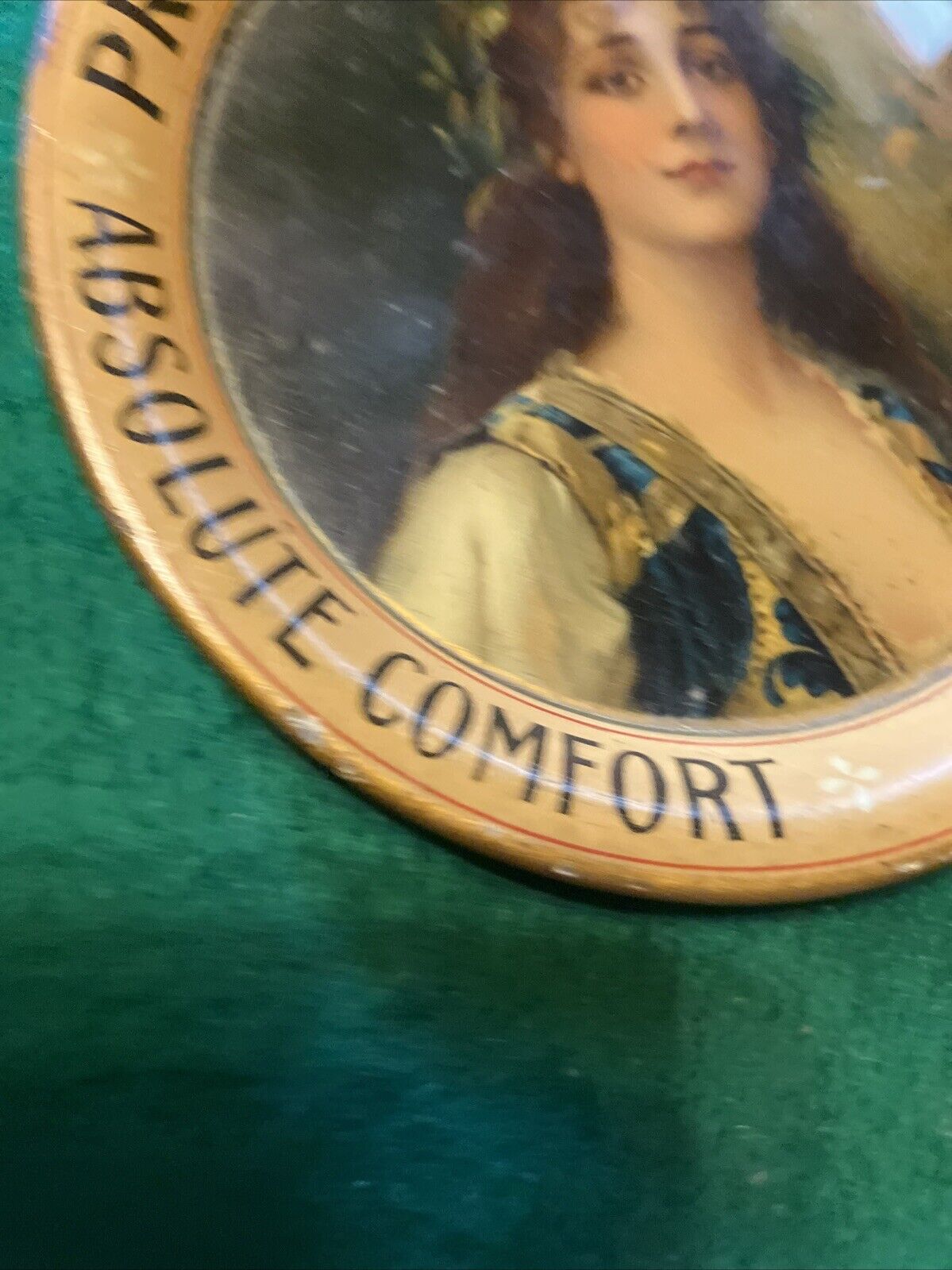 1900s Antique President Suspenders Tin Litho Tray