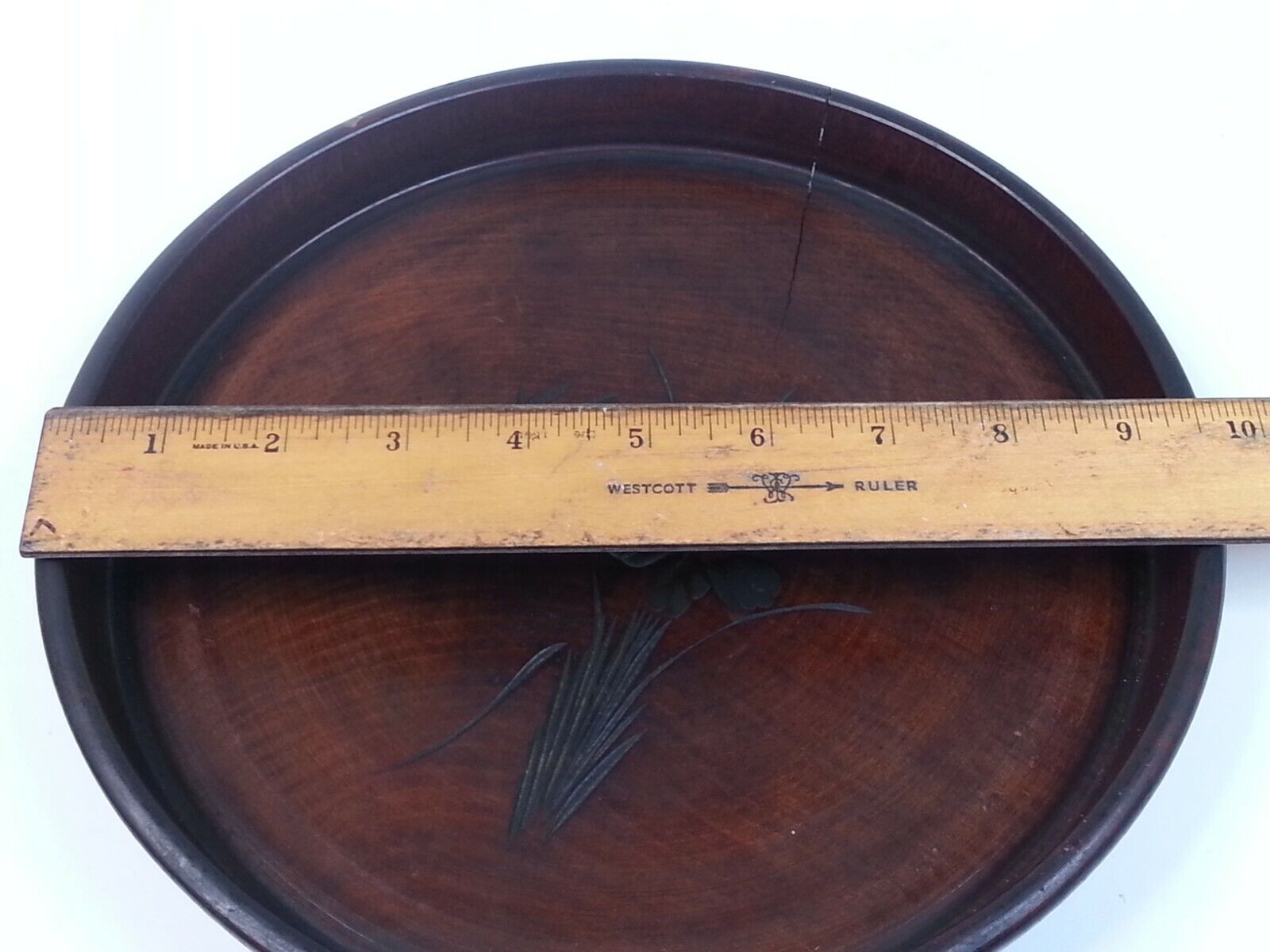 Early 1900s Handcrafted Korean Wooden Tray 9.5