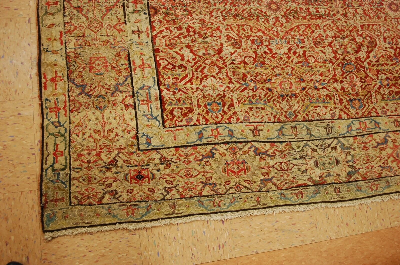 Rare Mid-1800s P-Saruk Oriental Rug 7.9x19.2