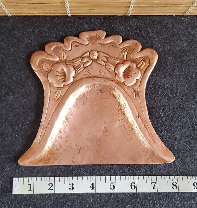Art Nouveau Hammered Copper Crumb Tray