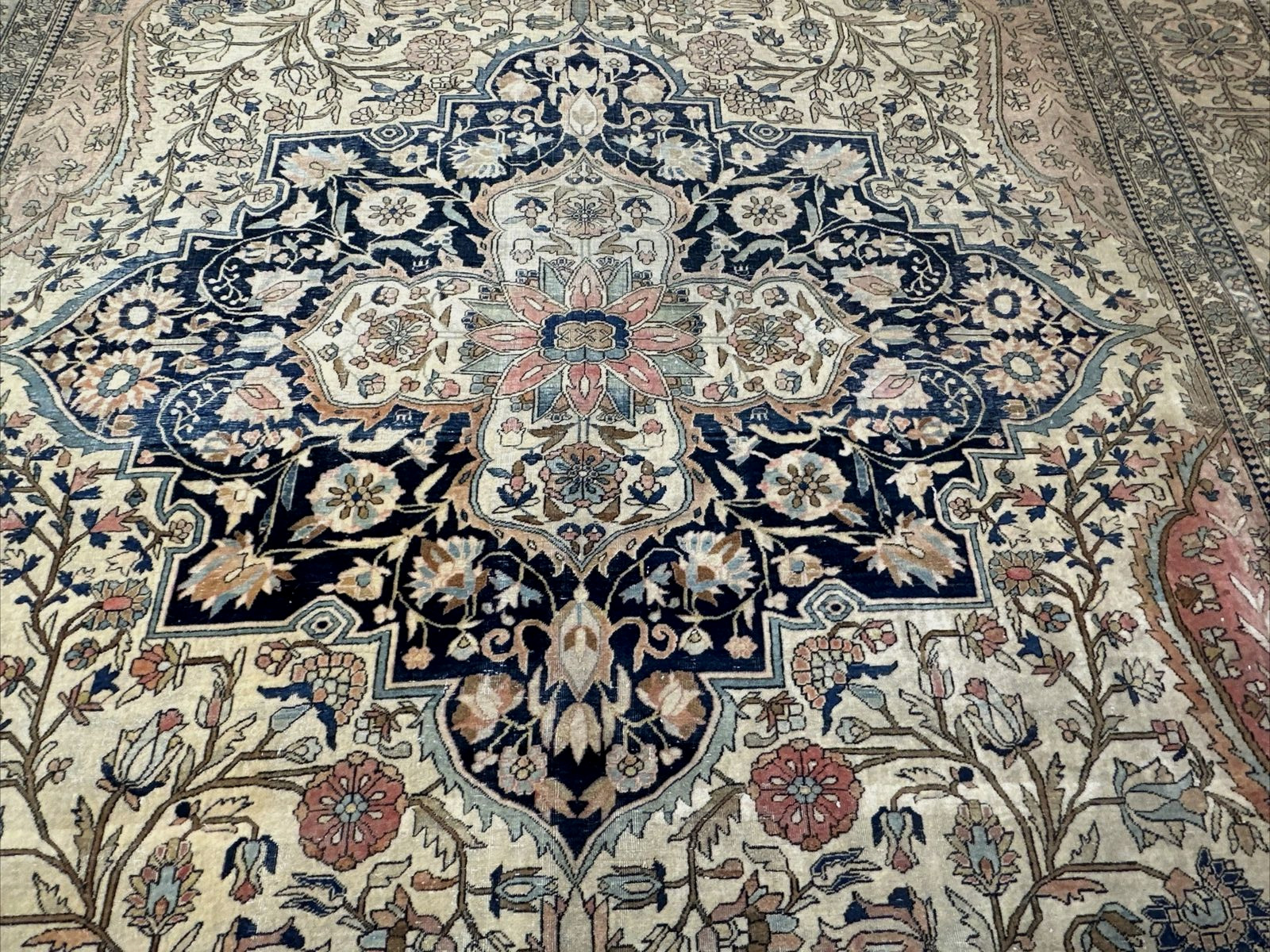 19th Century Mohtashem Kashaan Vintage 7x10 Rug