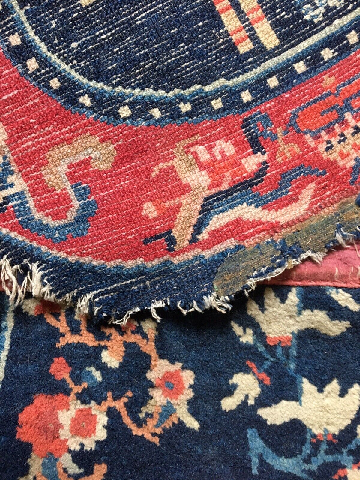 Early 1800s Tibetan Saddle Horse Cover Rug