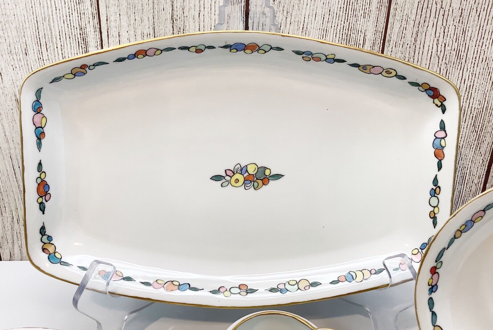 Antique J&C Bavaria Minerva Porcelain Tray Set