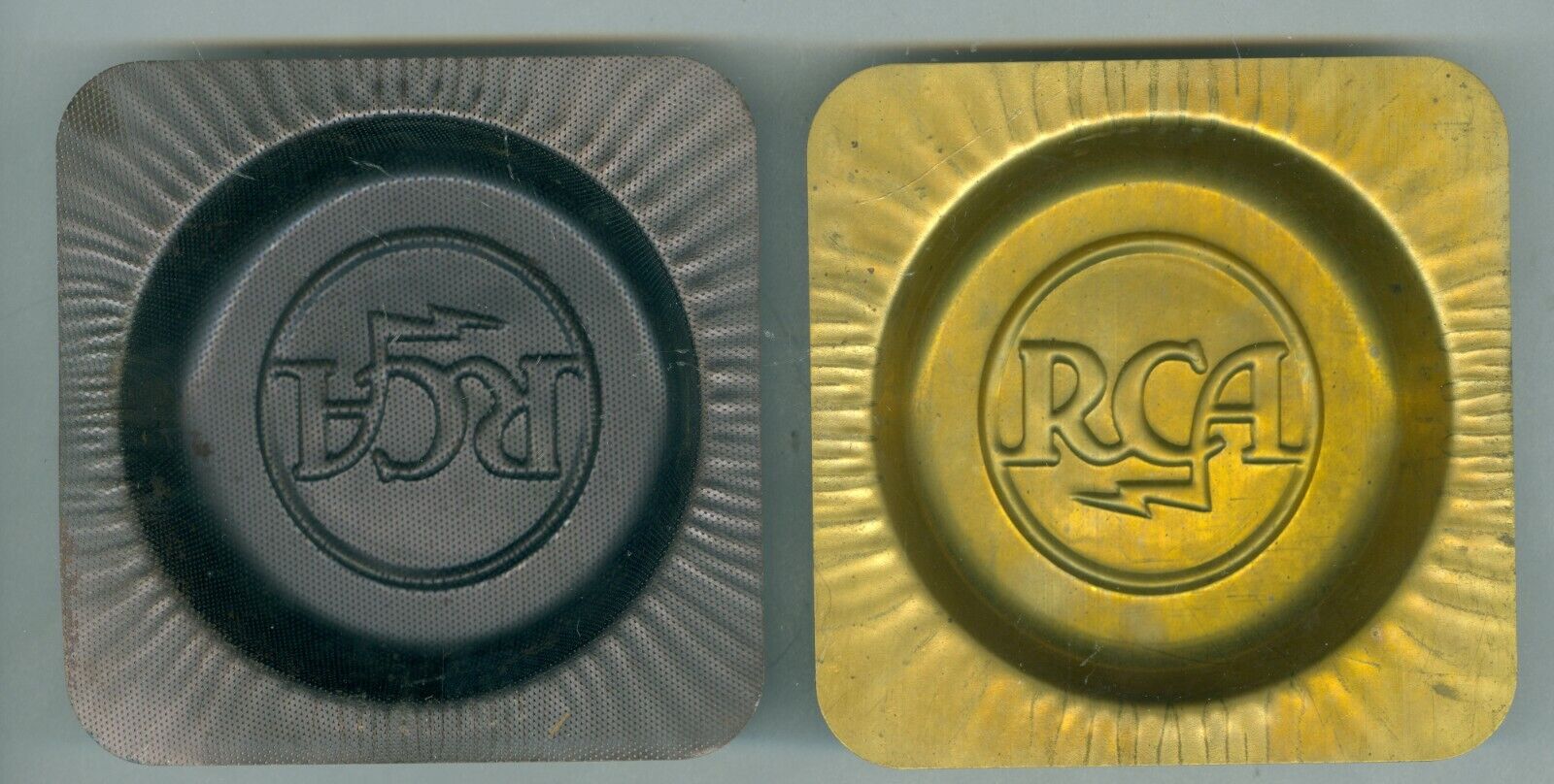 Set of 8 Vintage RCA Radio Metal Trays