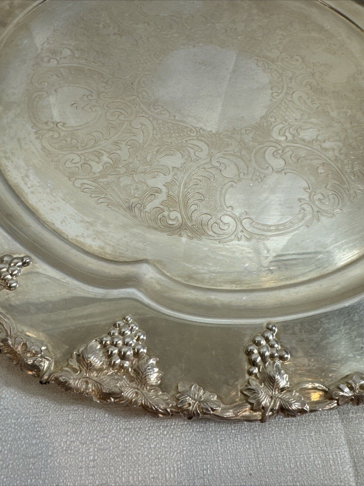 Vintage 16.5" Burche Silver Co. Serving Tray