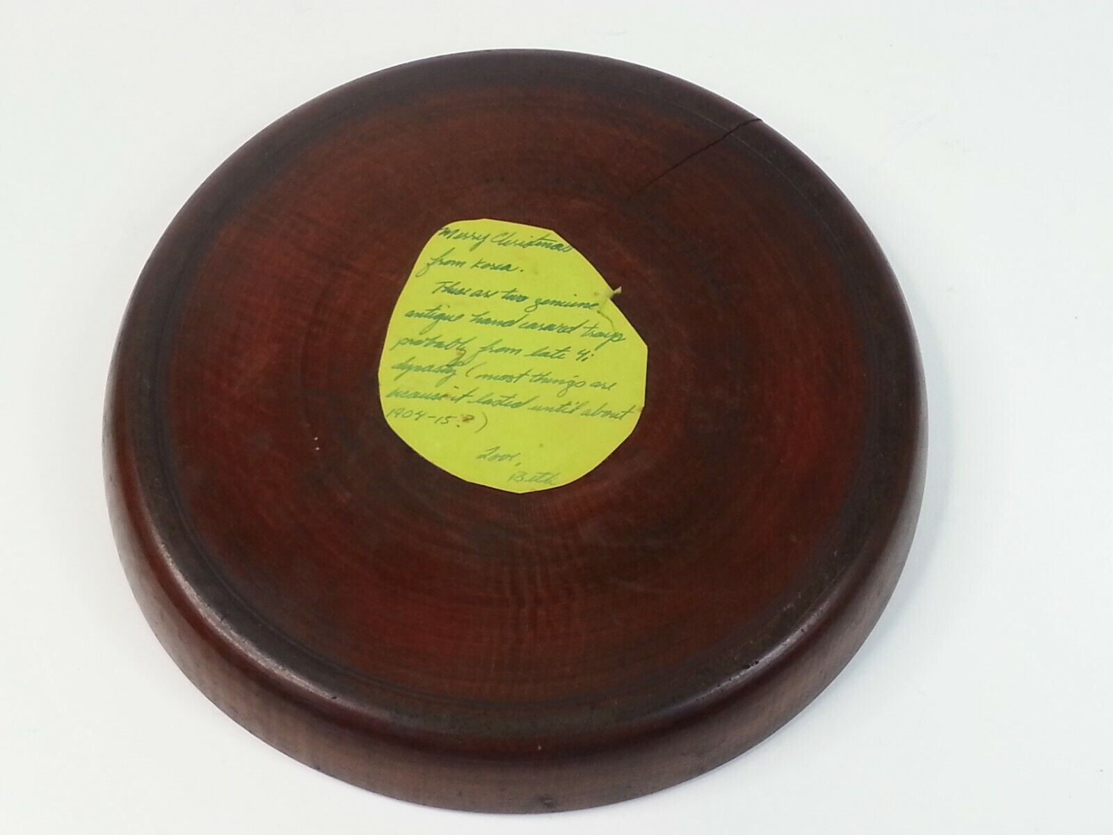 Early 1900s Handcrafted Korean Wooden Tray 9.5