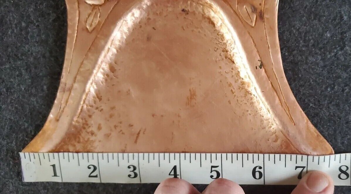 Art Nouveau Hammered Copper Crumb Tray