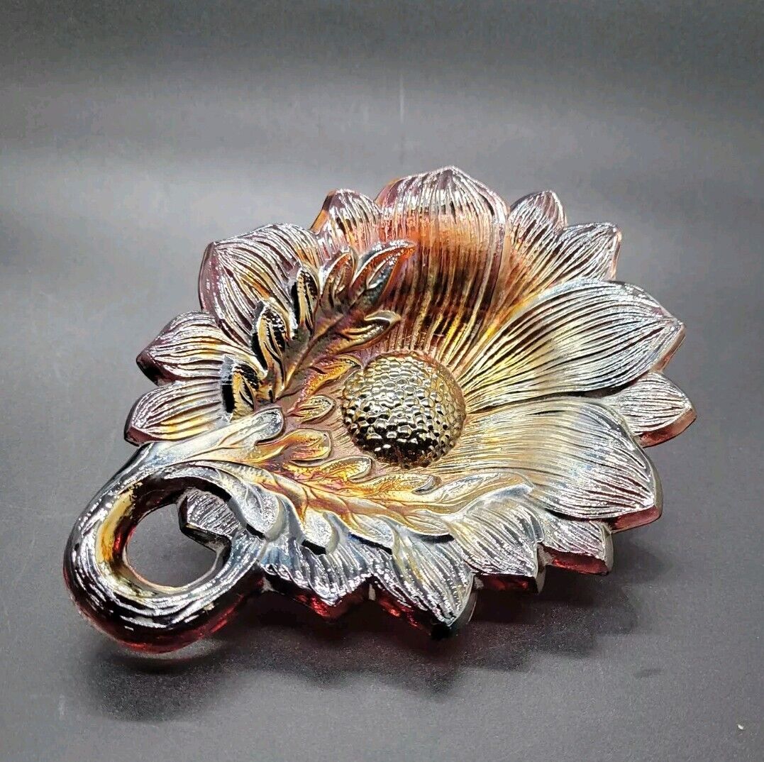 Rare Millersburg Amethyst Carnival Glass Pin Tray