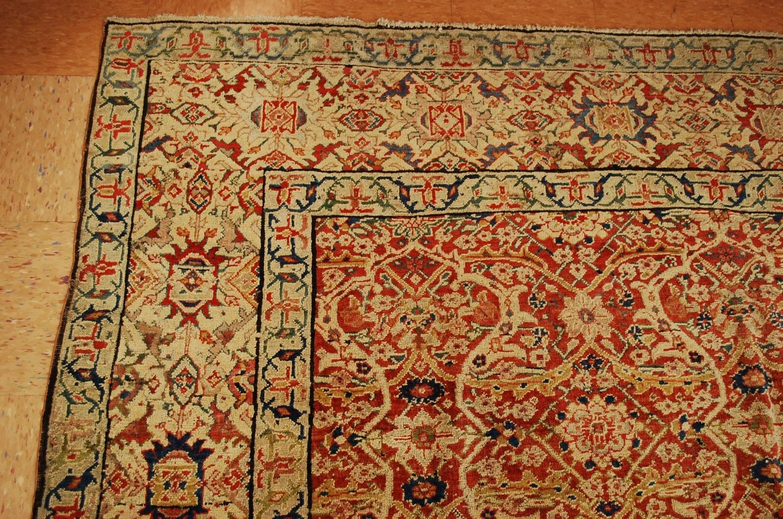 Rare Mid-1800s P-Saruk Oriental Rug 7.9x19.2