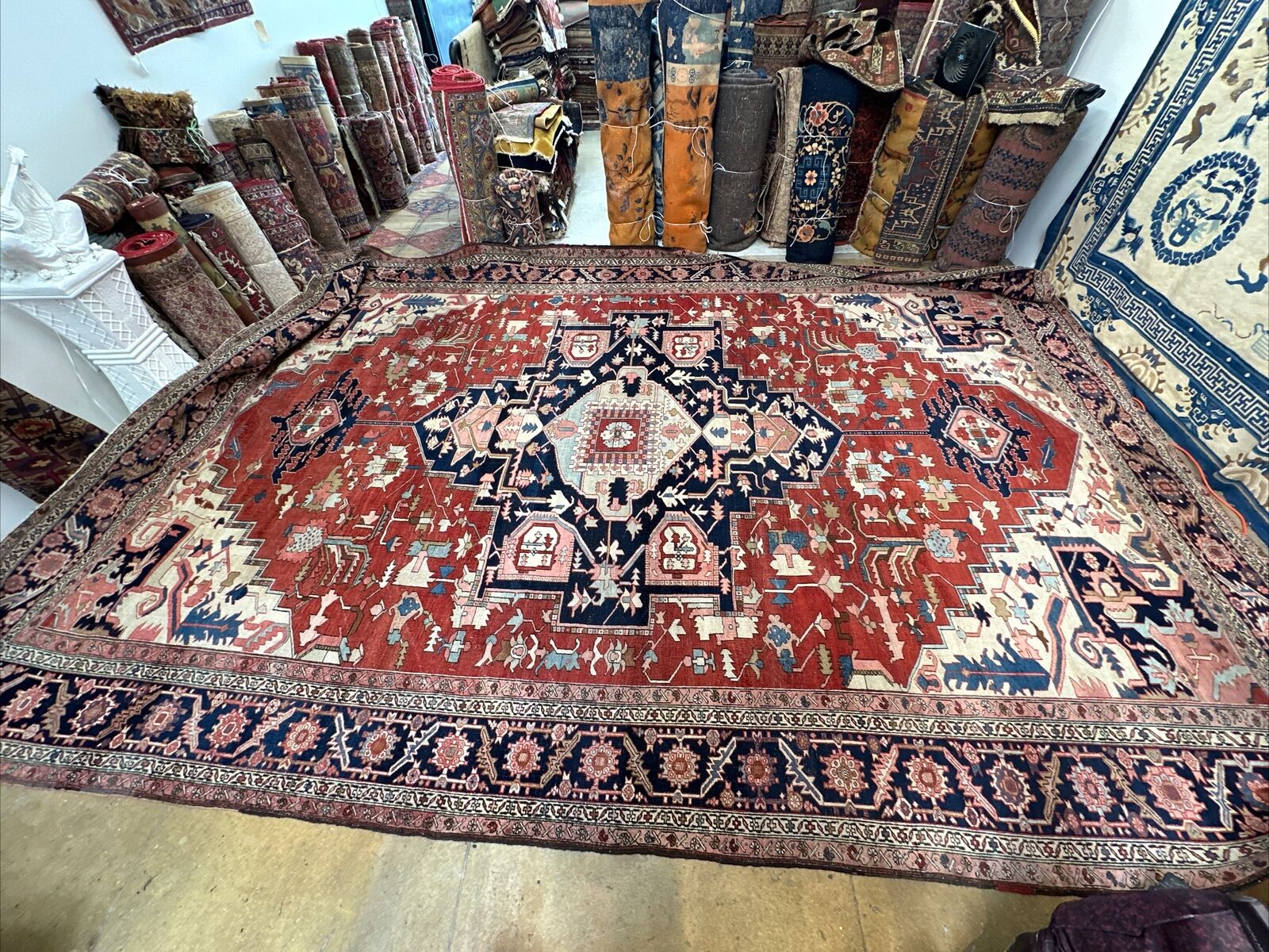 19th Century Serapi Red Art Investment 11x16