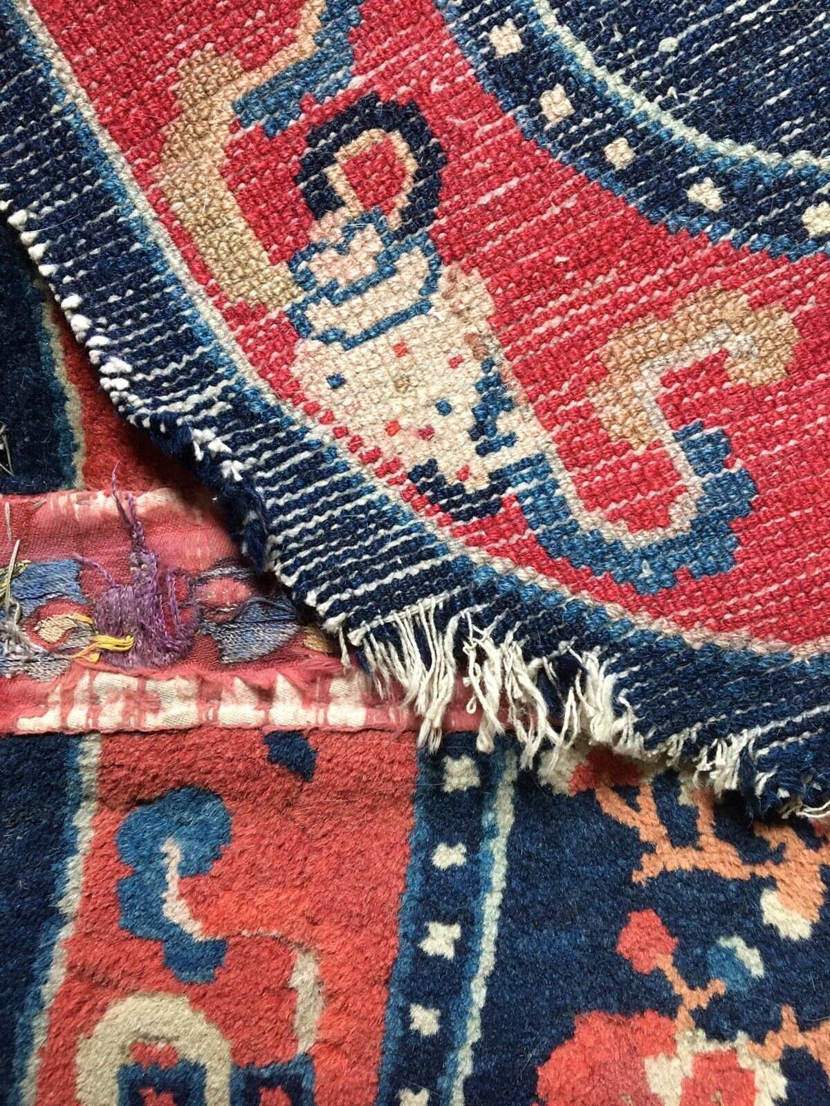 Early 1800s Tibetan Saddle Horse Cover Rug