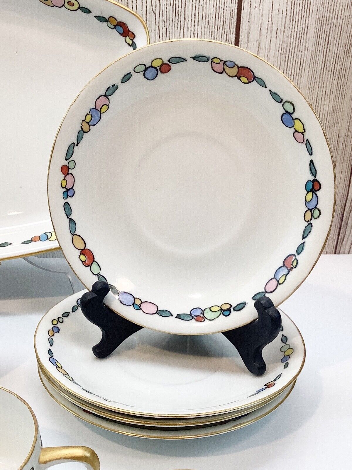 Antique J&C Bavaria Minerva Porcelain Tray Set
