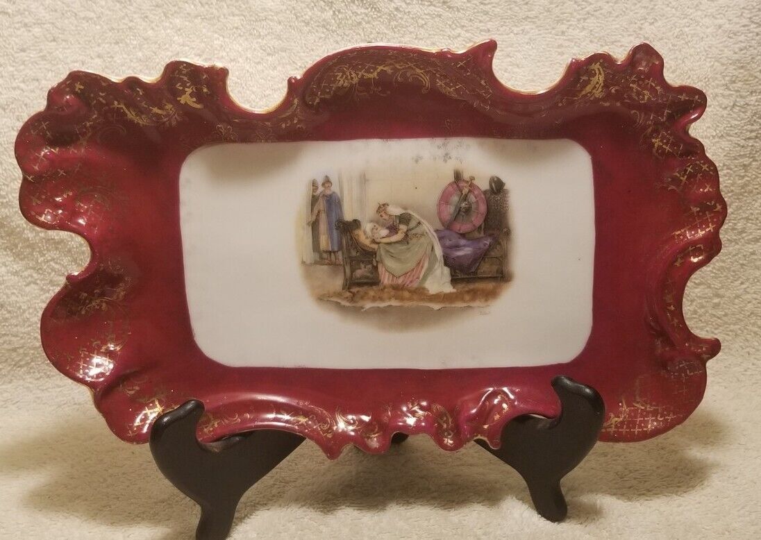 Victorian Carlsbad Austria Tray, Late 1800s