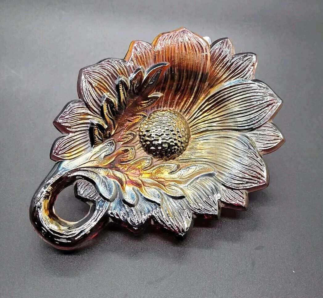 Rare Millersburg Amethyst Carnival Glass Pin Tray