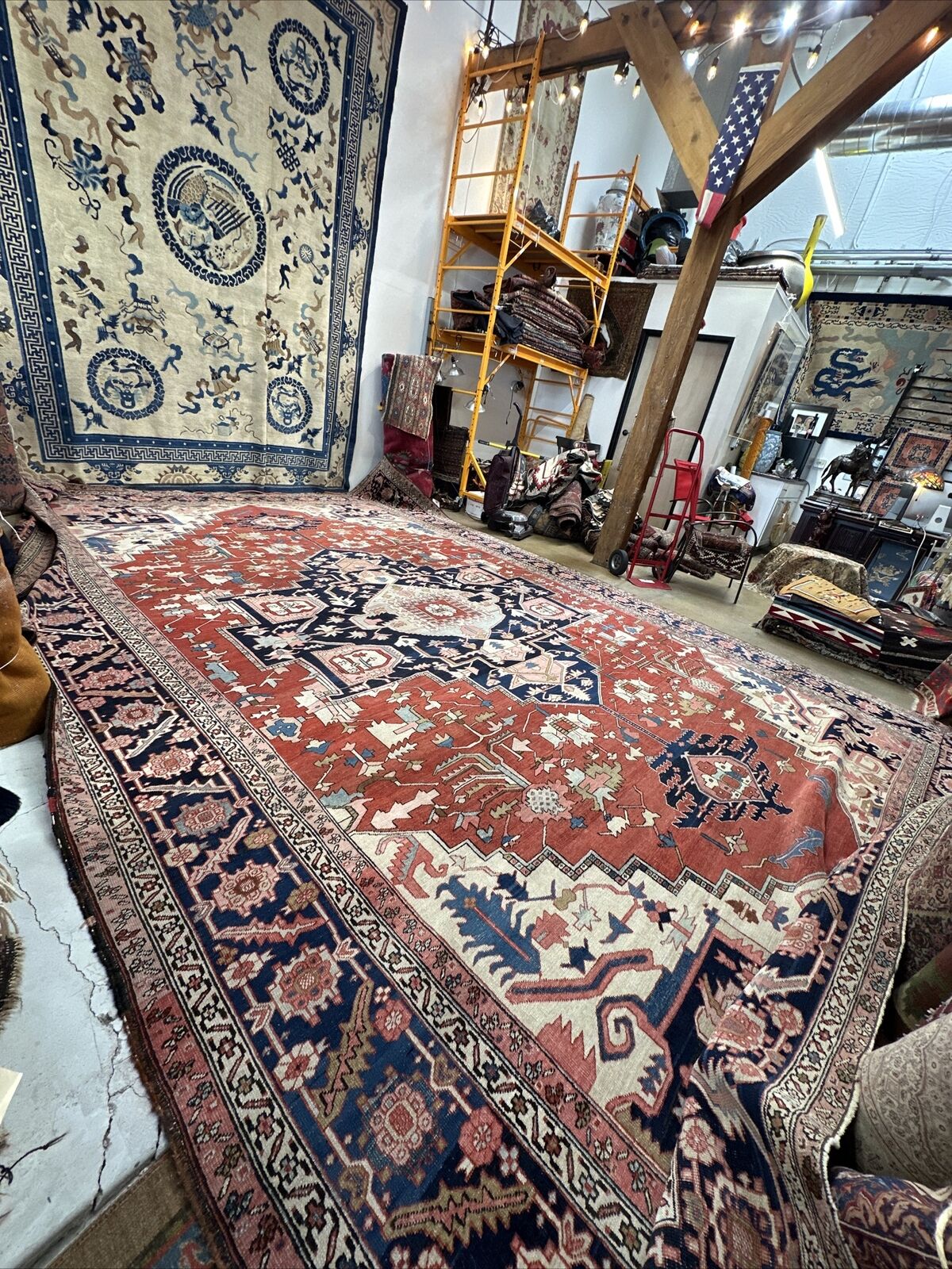19th Century Serapi Red Art Investment 11x16