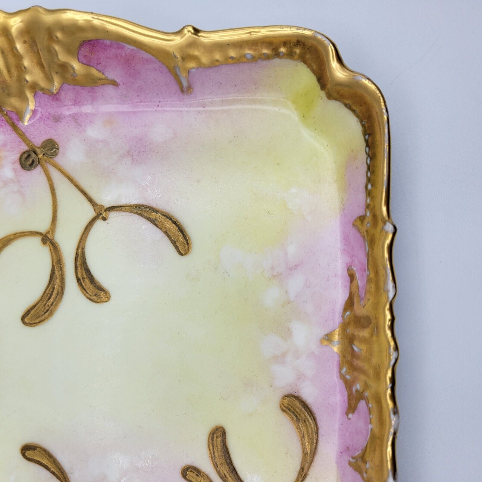 Antique Hand-Painted Limoges Porcelain Vanity Tray