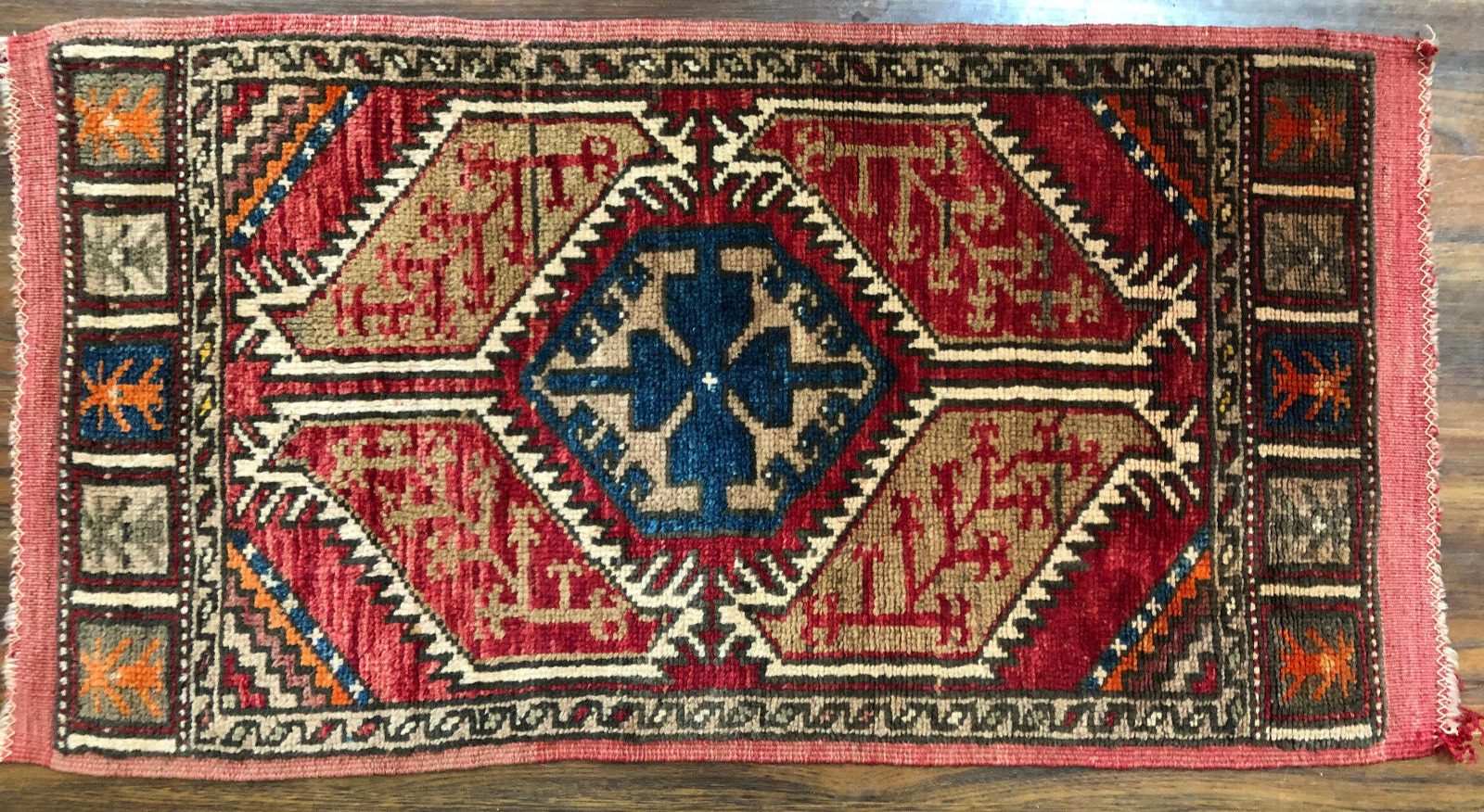 Vintage 1800s Middle Eastern Camel Hair Mat