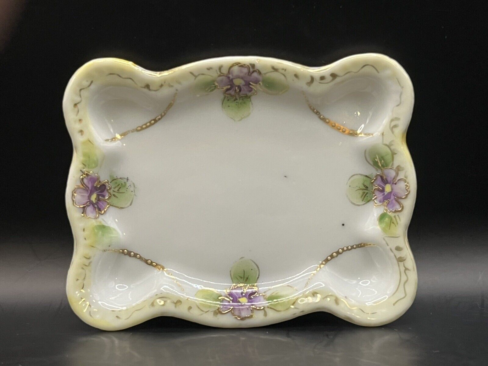 Nippon Hand-Painted Rectangular Trinket Tray