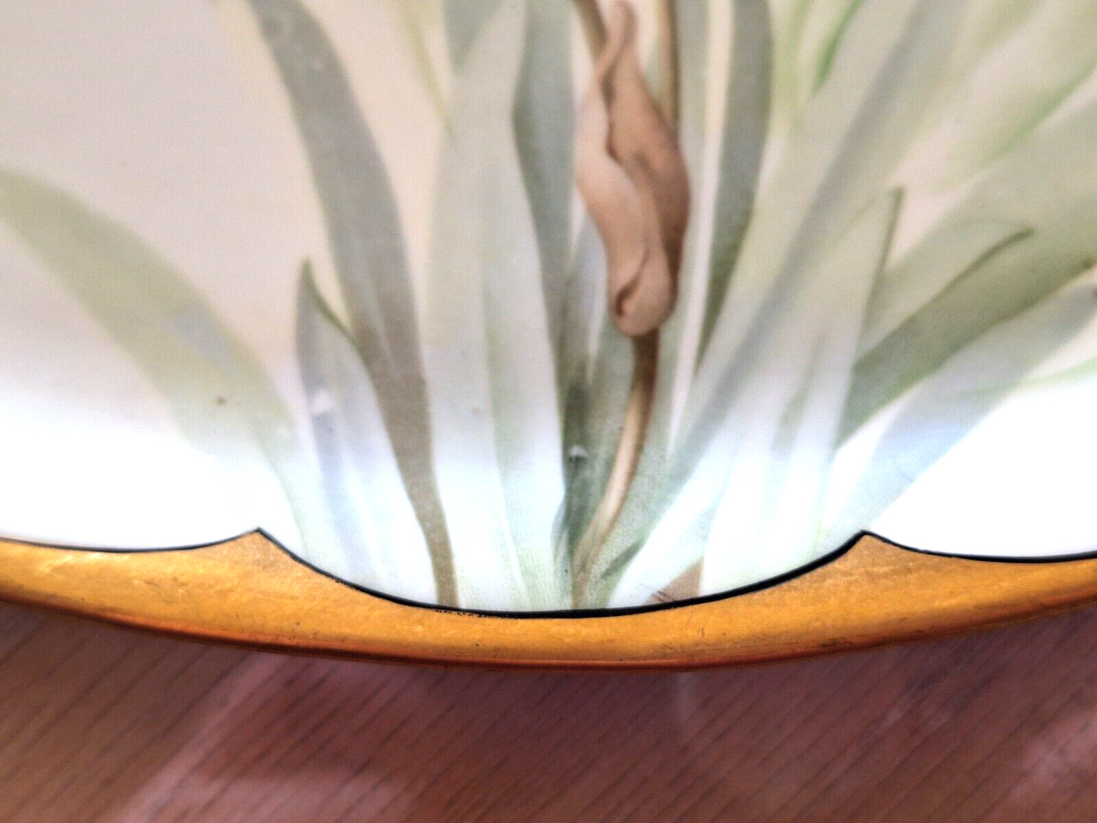 Antique Prussia Porcelain Iris Vanity Tray, 1900s