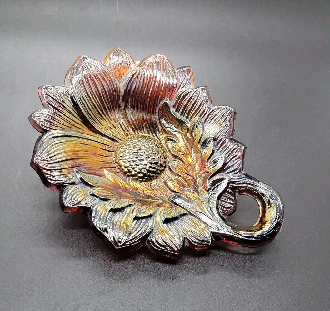 Rare Millersburg Amethyst Carnival Glass Pin Tray