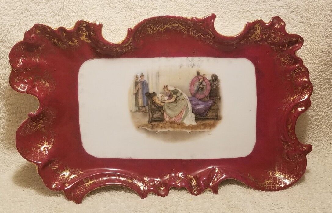Victorian Carlsbad Austria Tray, Late 1800s