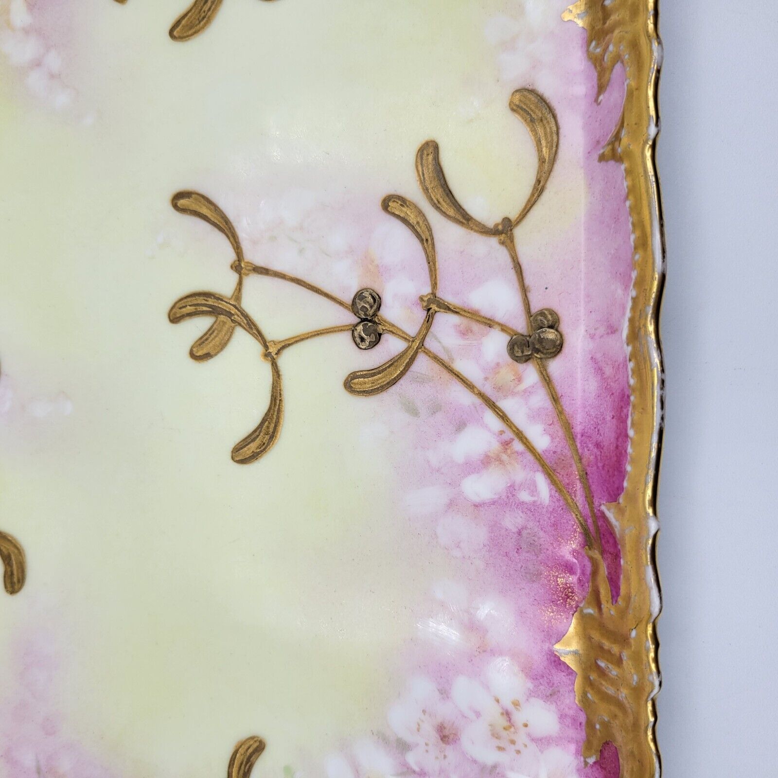 Antique Hand-Painted Limoges Porcelain Vanity Tray