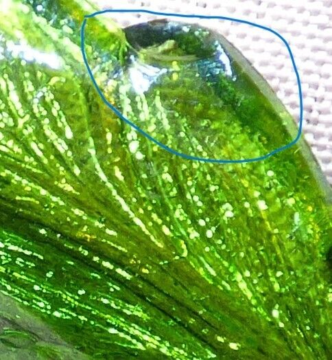 Antique Millersburg Green Carnival Glass Pin Tray
