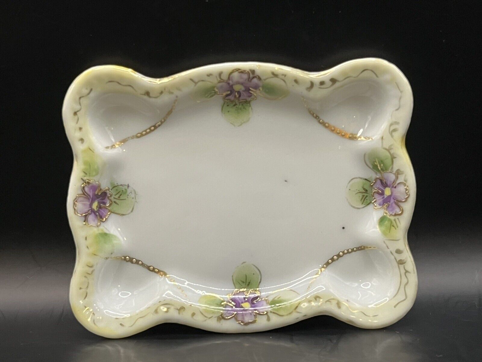 Nippon Hand-Painted Rectangular Trinket Tray