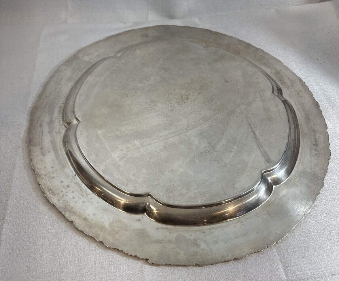 Vintage 16.5" Burche Silver Co. Serving Tray