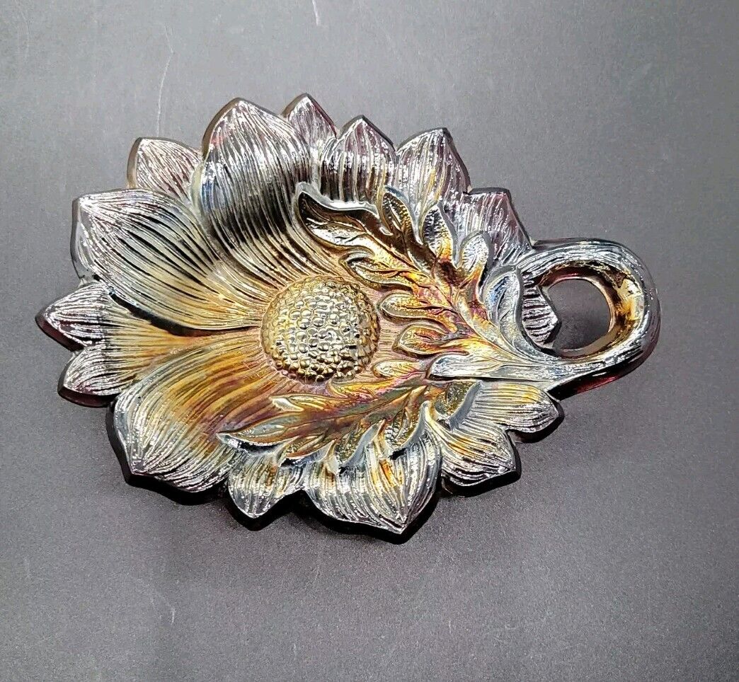 Rare Millersburg Amethyst Carnival Glass Pin Tray