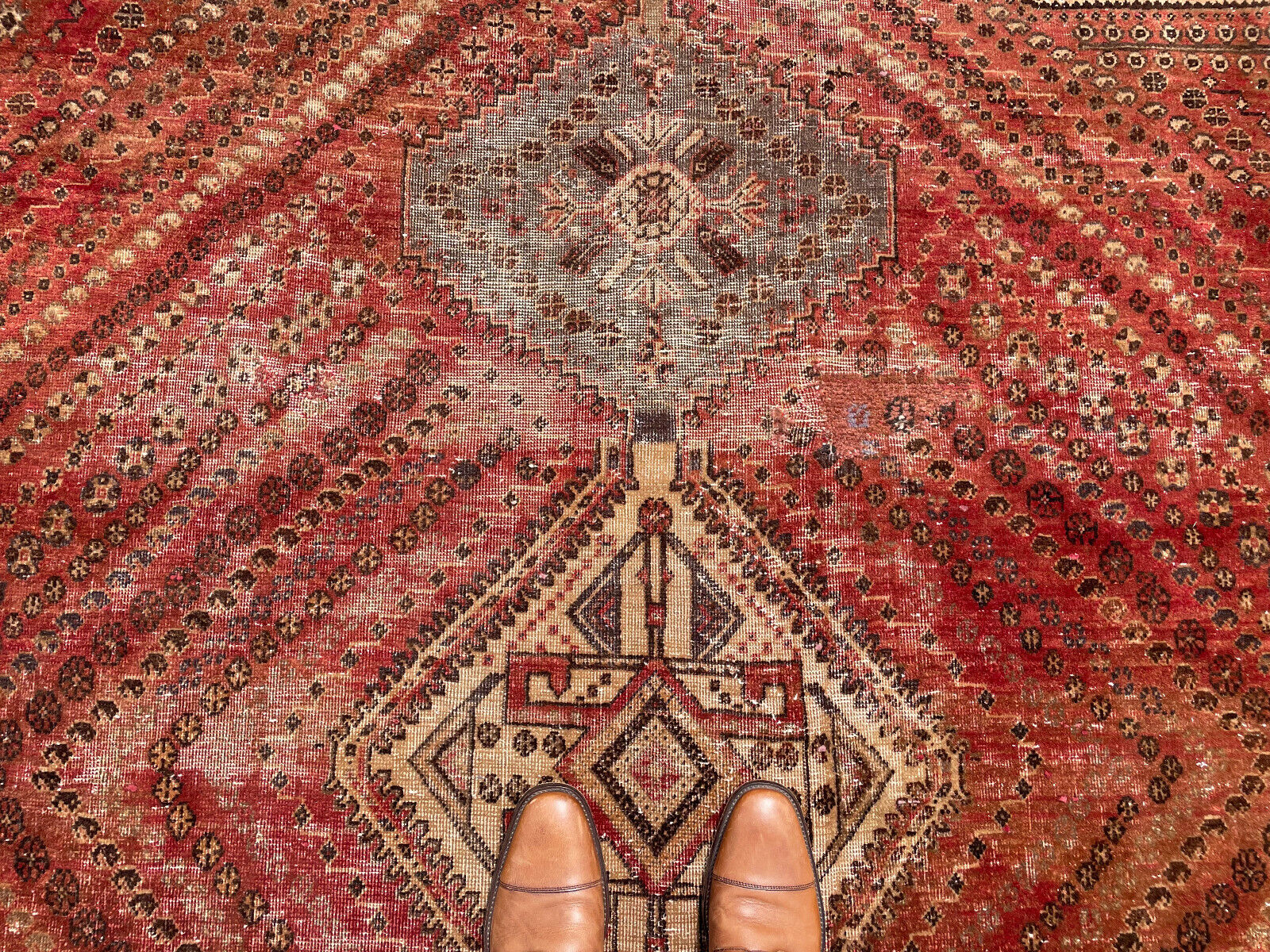 Hand-Knotted Antique 6x9 Wool Oriental Rug