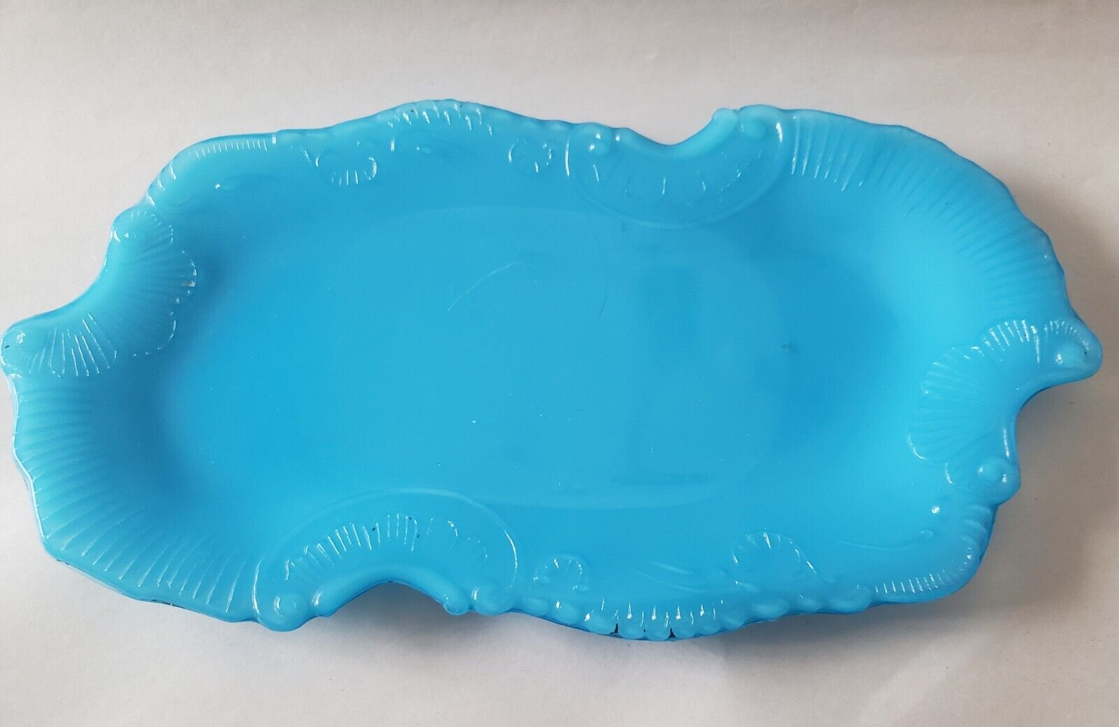 Dithridge Blue Opaline Glass Vanity Tray c1900