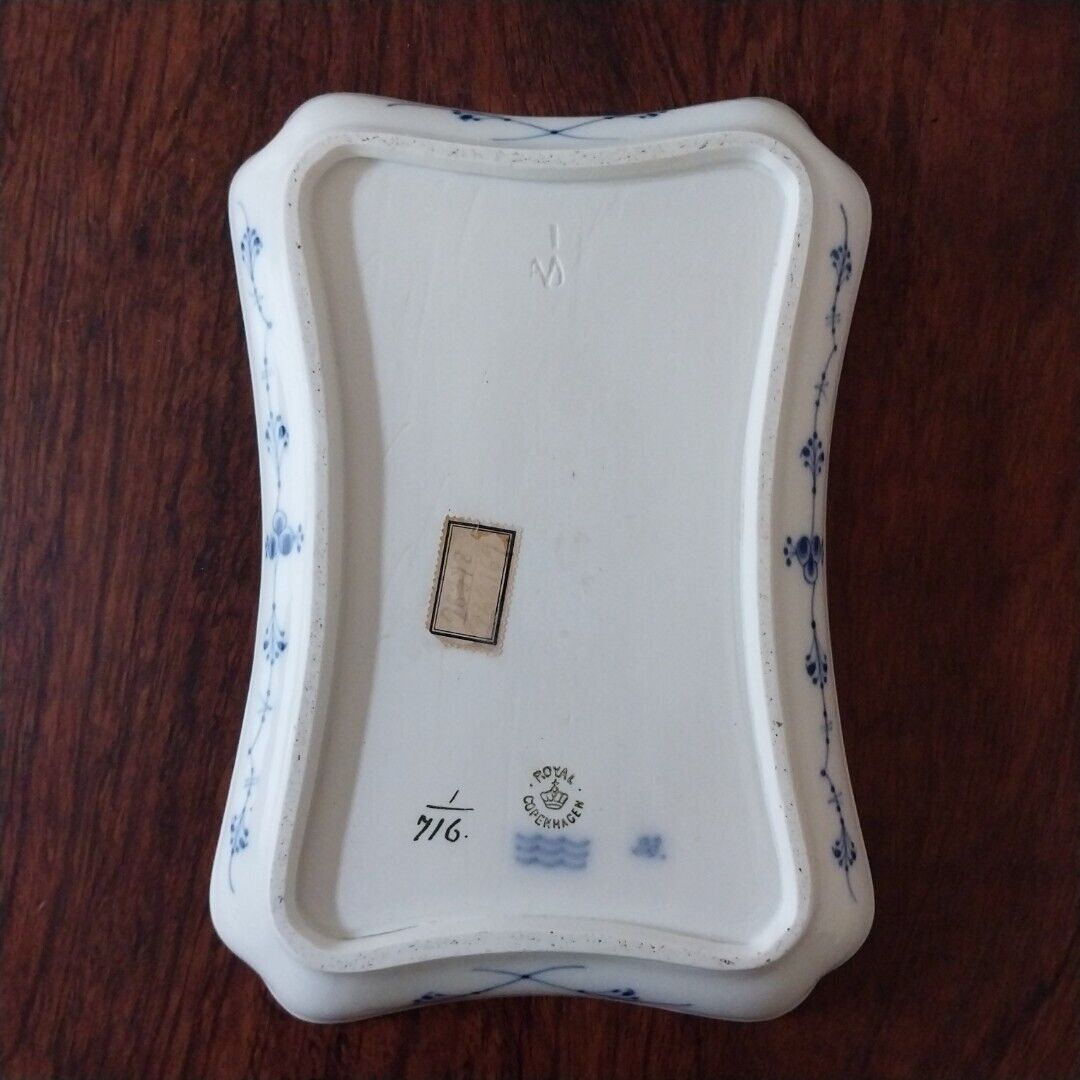 Royal Copenhagen Blue Fluted Tray, Early 1900s