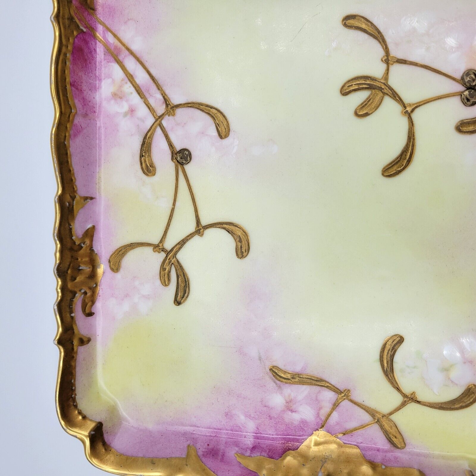 Antique Hand-Painted Limoges Porcelain Vanity Tray
