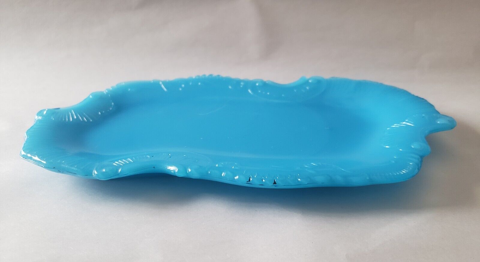 Dithridge Blue Opaline Glass Vanity Tray c1900