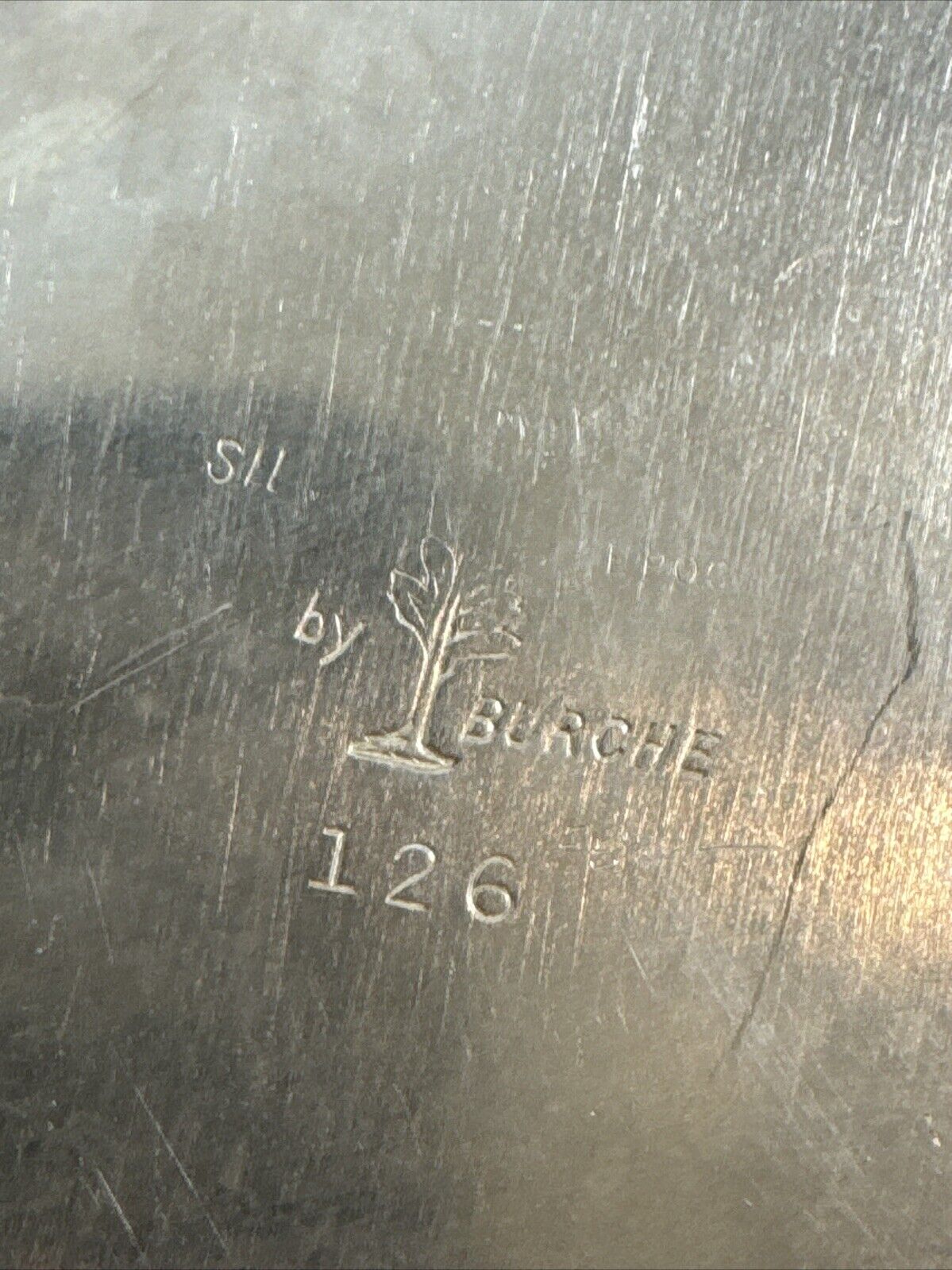 Vintage 16.5" Burche Silver Co. Serving Tray
