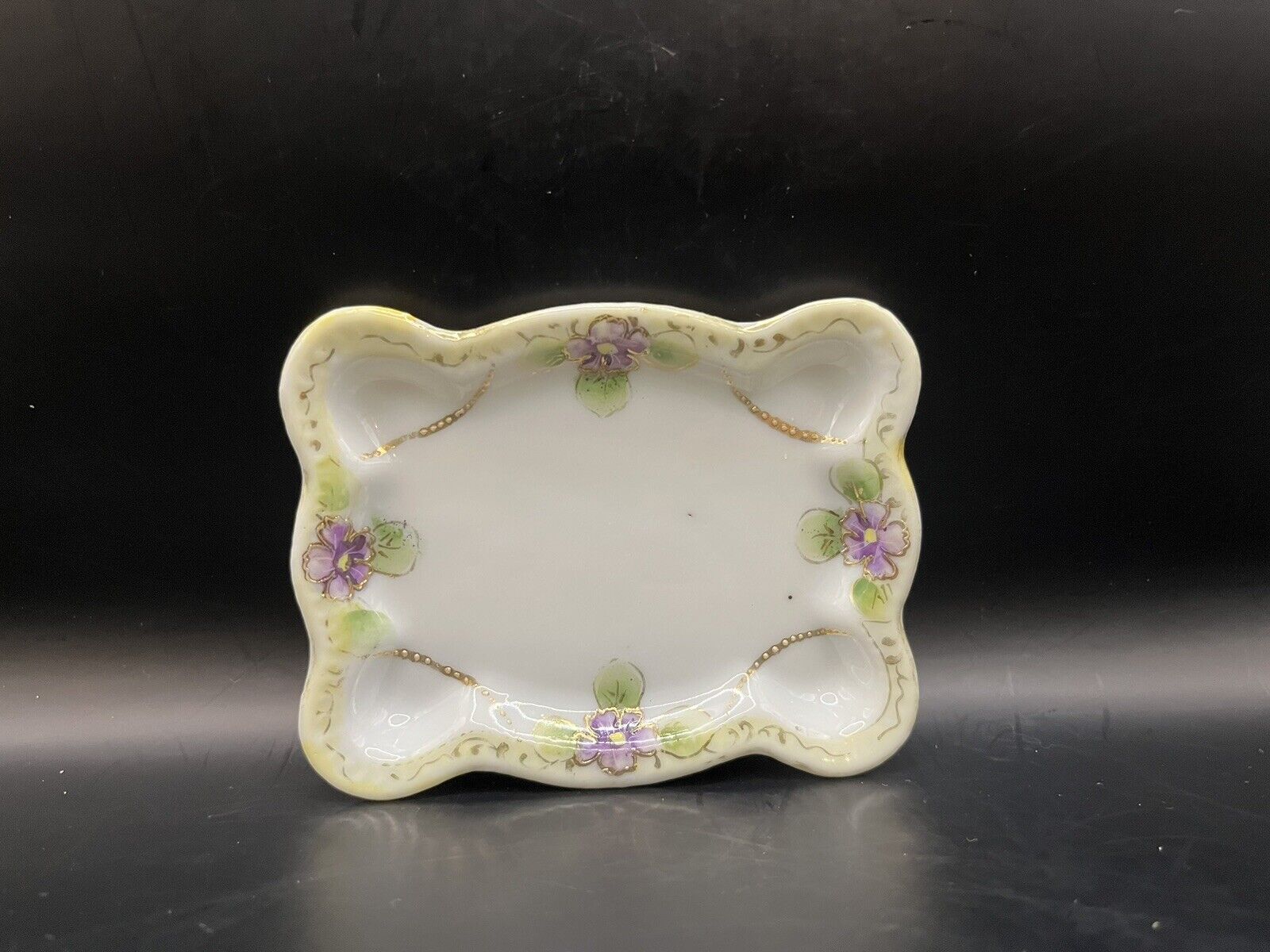 Nippon Hand-Painted Rectangular Trinket Tray