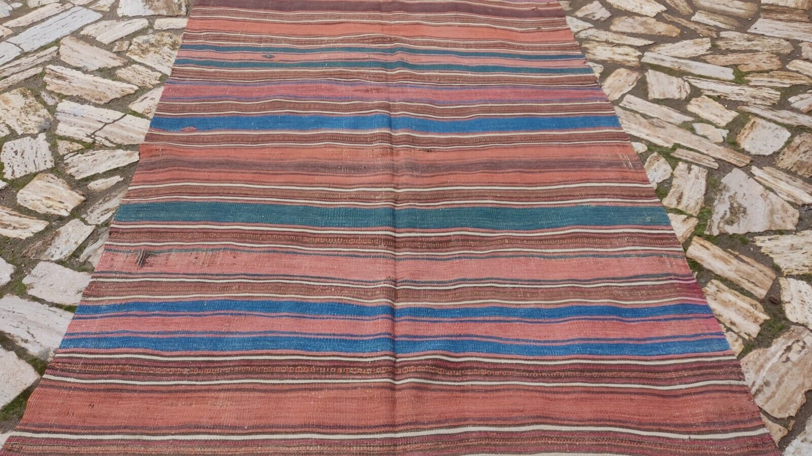 Handmade 18th Century Anatolian Wool Rug
