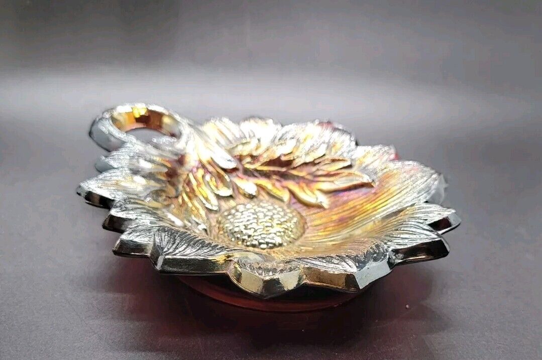 Rare Millersburg Amethyst Carnival Glass Pin Tray