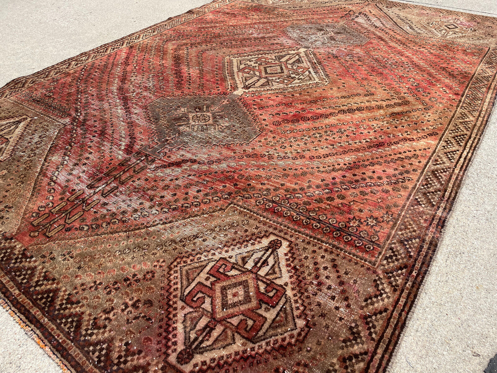 Hand-Knotted Antique 6x9 Wool Oriental Rug