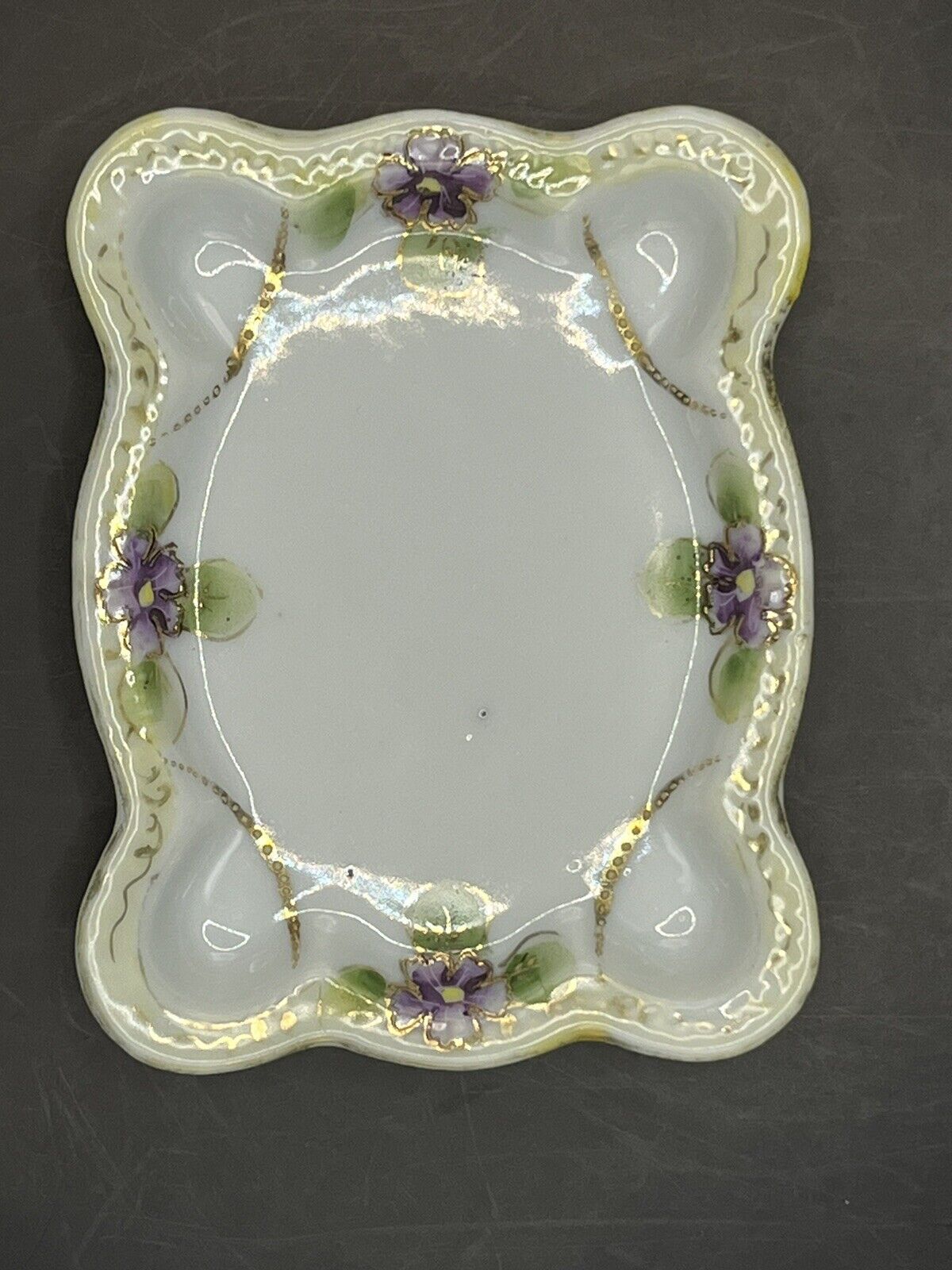 Nippon Hand-Painted Rectangular Trinket Tray