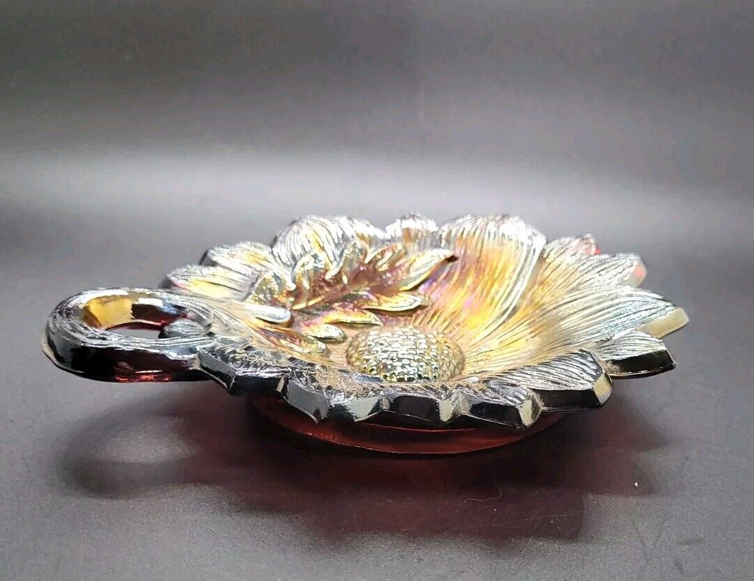 Rare Millersburg Amethyst Carnival Glass Pin Tray