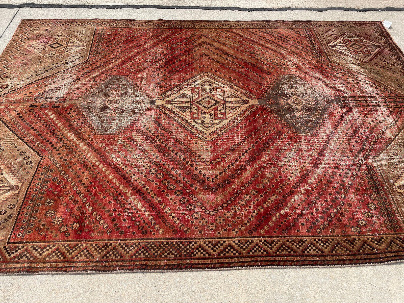 Hand-Knotted Antique 6x9 Wool Oriental Rug