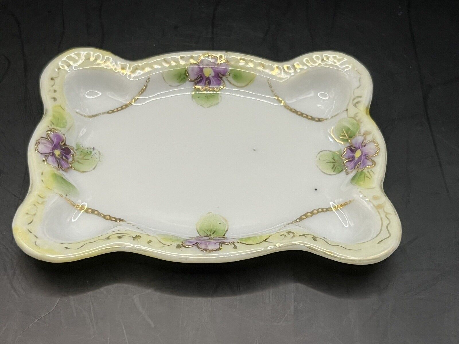 Nippon Hand-Painted Rectangular Trinket Tray