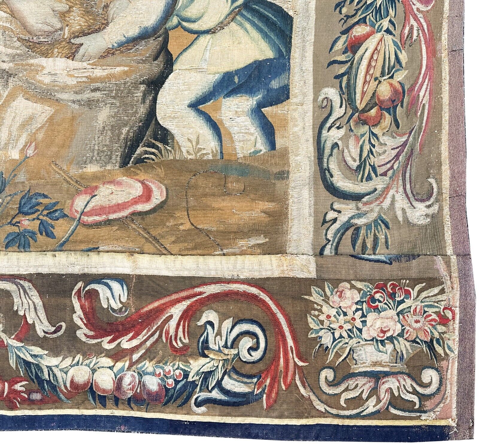 18th Century French Wool & Silk Tapestry 7x11ft